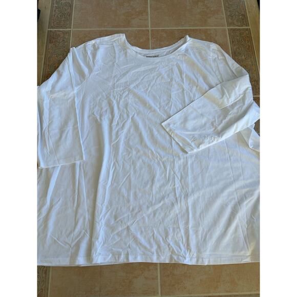 New! Woman Within Lot of 2 Long sleeve T-shirt‎ size 5X P Black / white - Picture 1 of 9